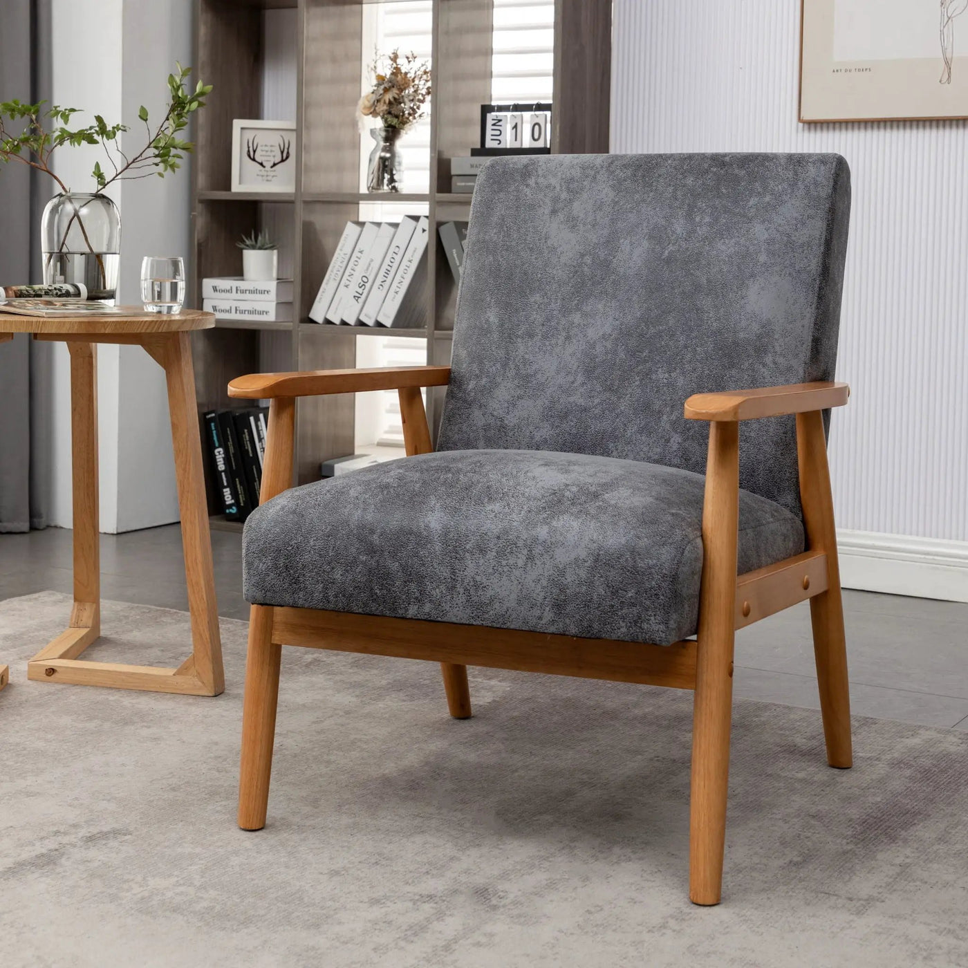 Wide Classic Mid-Century Modern Arm Chair by Unique Piece Furniture