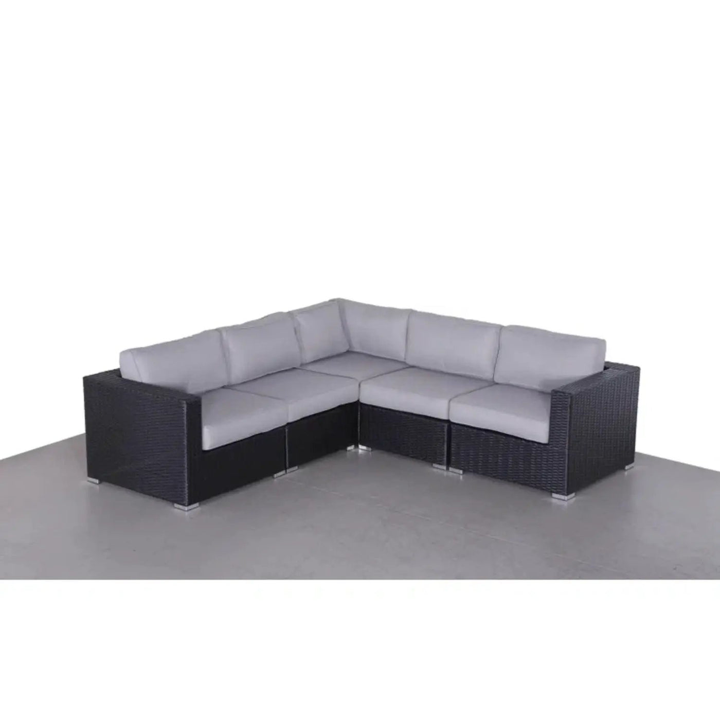 Luxurious Wicker Patio Sectional With Weather Resistant Sunbrella Cushions by HouseOfZazla