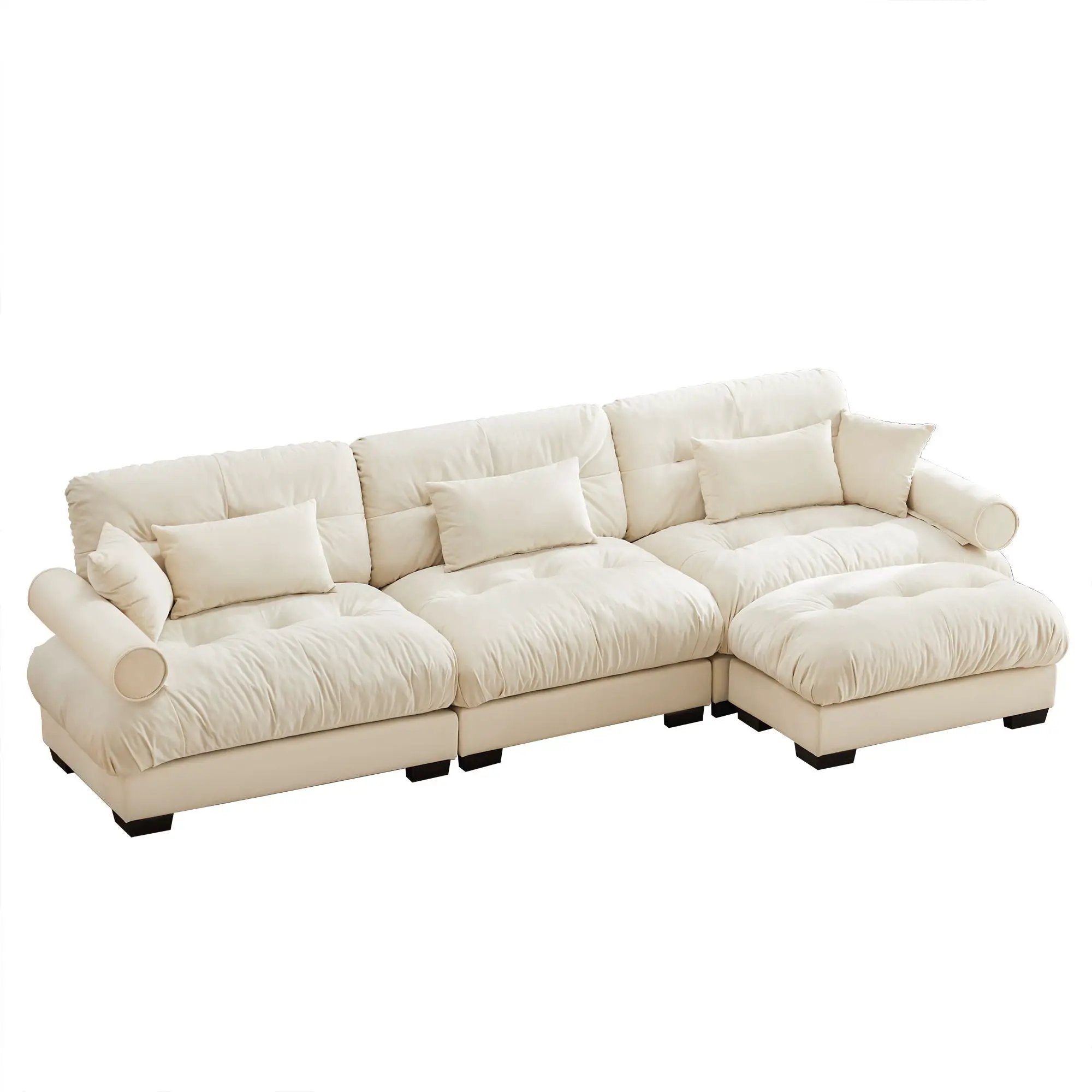 Super Comfort Oversized Modular Sectional Sofa With Movable Ottoman by Unique Piece Furniture