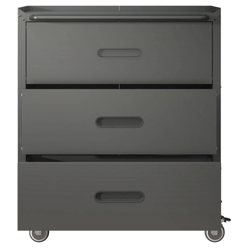 Heavy Duty Metal Storage Cabinet With Wheels 3 Drawer Tool Cabinet For Garage, Office, And Home Organizer Solutions by HouseOfZazla