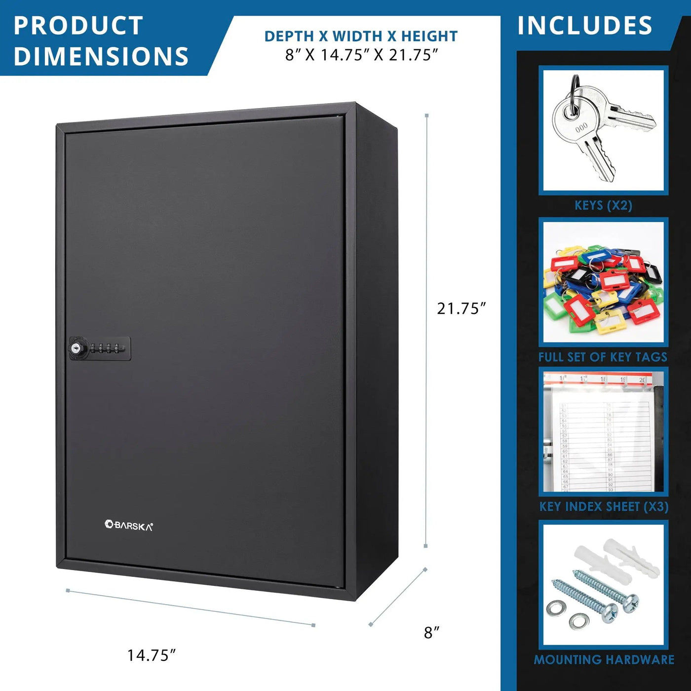 Adjustable Key Cabinet With Combination Lock by HouseOfZazla