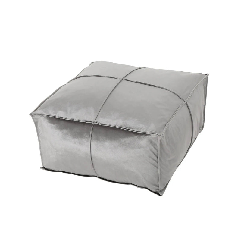 Nati - Square Pouf Ottoman And Floor Cushion - Smoke by Unique Piece Furniture