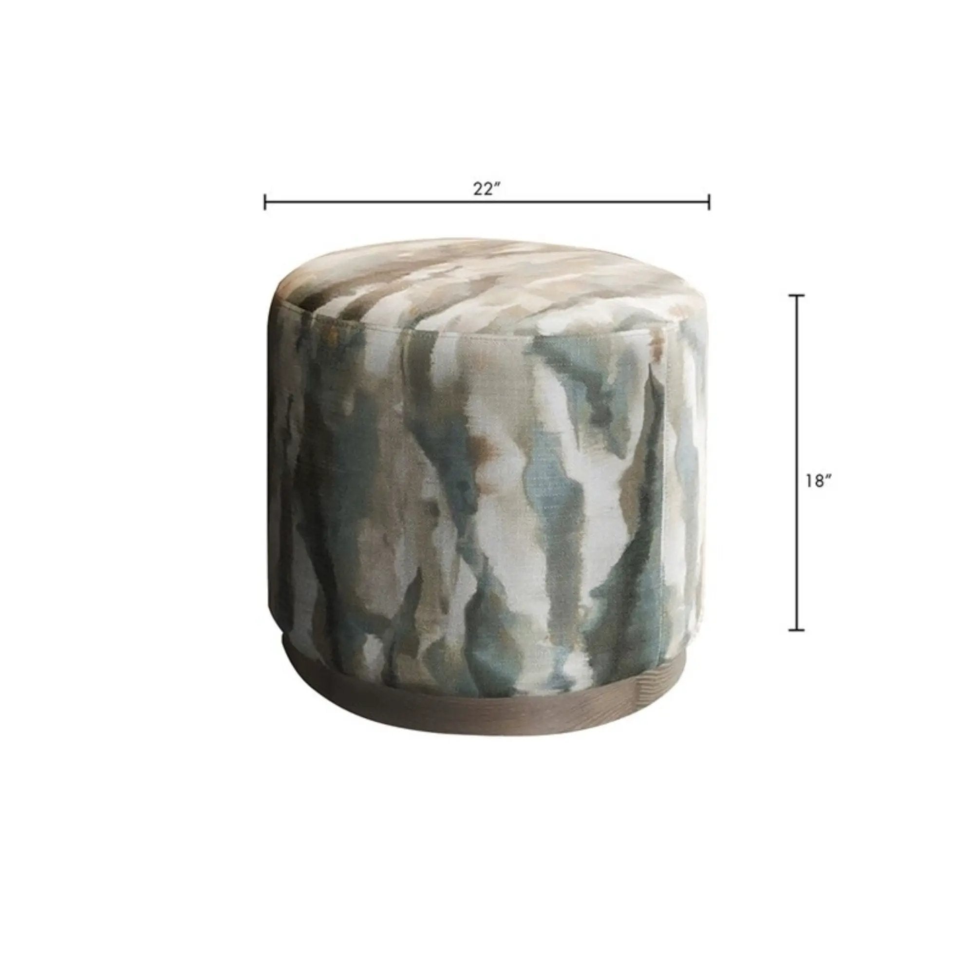 Oval Accent Ottoman - Multi by Unique Piece Furniture