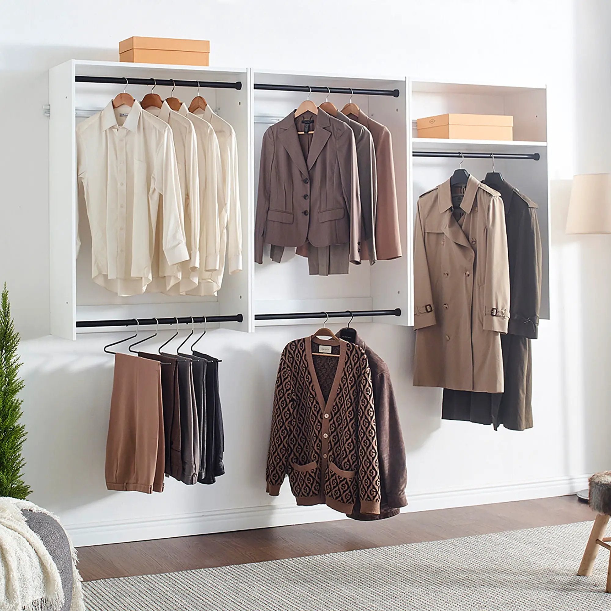 Devi - Wall Mounted Closet System, Modular Units by HouseOfZazla