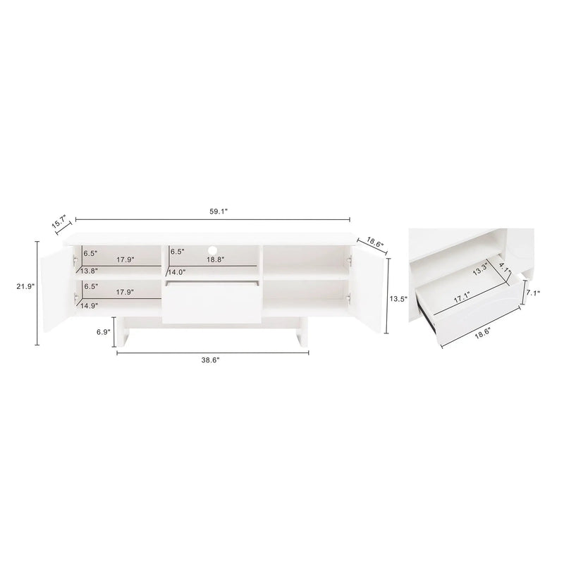 Ella - TV Stand With Adjustable Shelves by HouseOfZazla