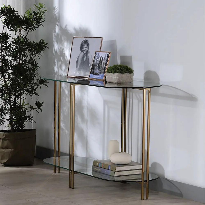 Veises - Sofa Table - Champagne by Unique Piece Furniture