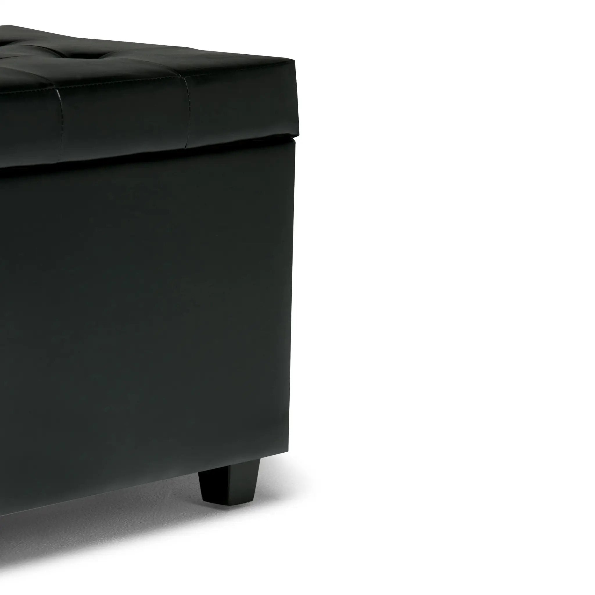Cosmopolitan - Storage Ottoman - Midnight Black by Unique Piece Furniture