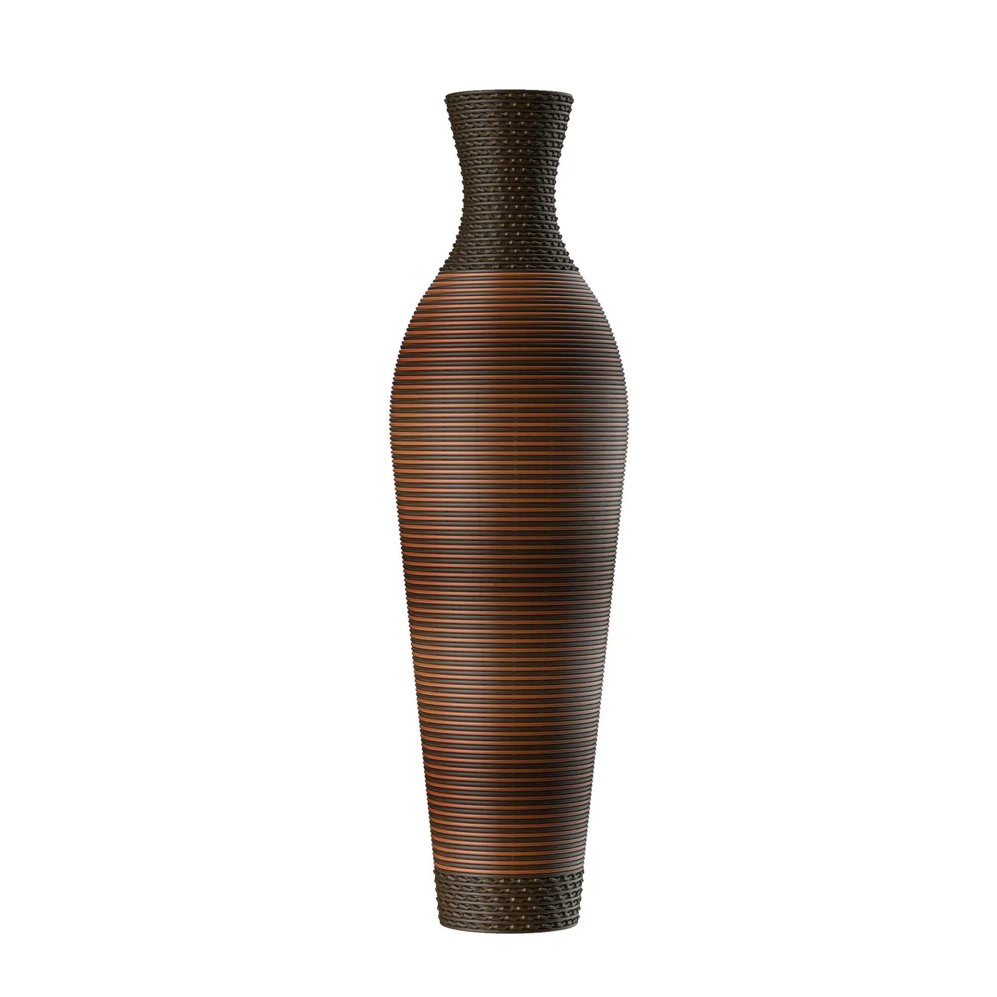 Tall Standing Designer Floor Vases With Elegant 2 Tone Finishes Ideal For Decorating Living Rooms, Bedrooms, Entryways Perfect For Decorating Your Home - Black / Gray by Unique Piece Furniture