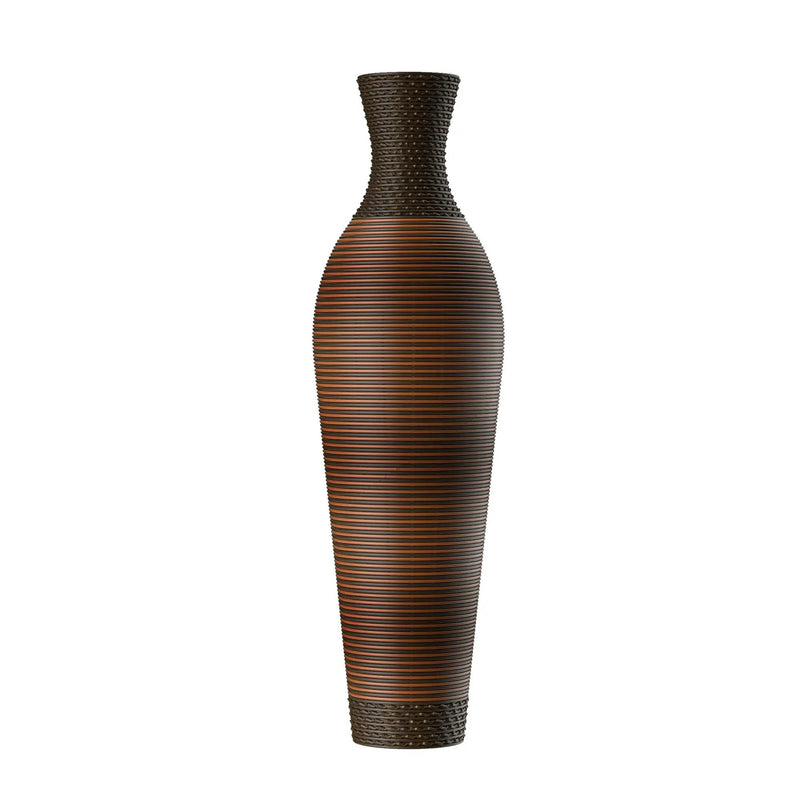 Tall Standing Designer Floor Vases With Elegant 2 Tone Finishes Ideal For Decorating Living Rooms, Bedrooms, Entryways Perfect For Decorating Your Home - Black / Gray by Unique Piece Furniture