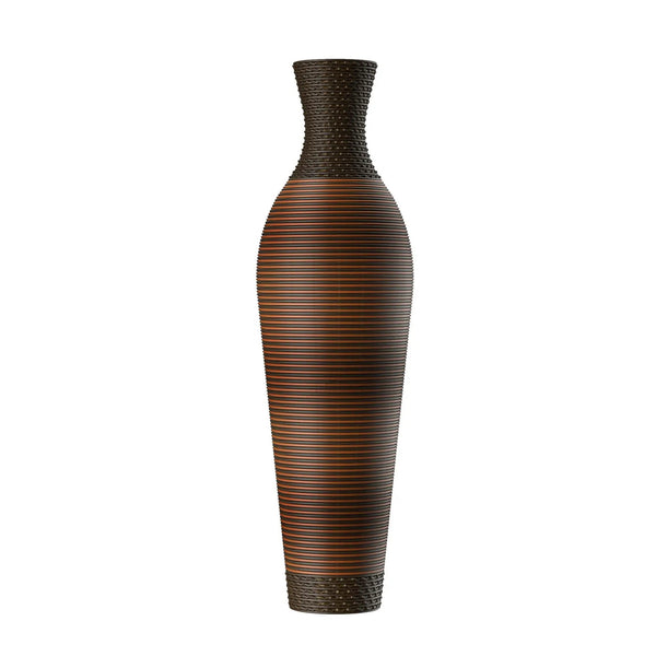 Tall Standing Designer Floor Vases With Elegant 2 Tone Finishes Ideal For Decorating Living Rooms, Bedrooms, Entryways Perfect For Decorating Your Home - Black / Gray