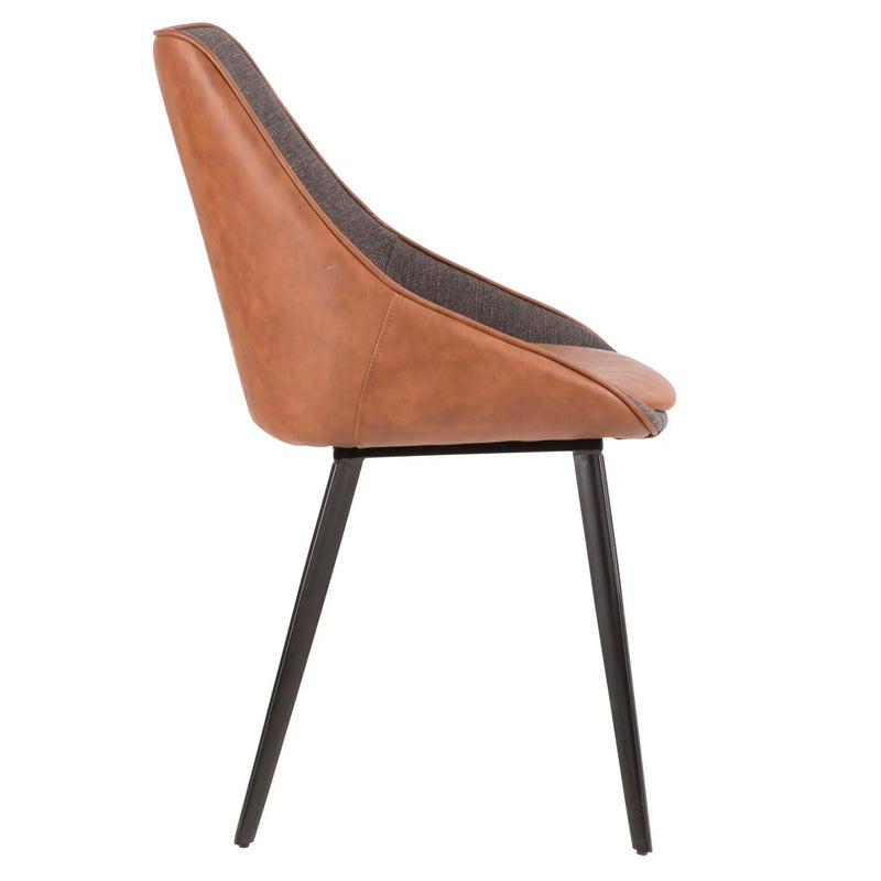 Marche - Contemporary Two Tone Chair (Set of 2) - Brown / Gray by Unique Piece Furniture