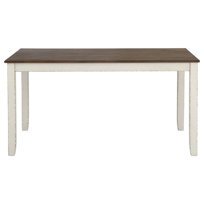 Ebers - 7 Dining Set With 2 Tone Upholstered Chairs - Vanilla White by HouseOfZazla