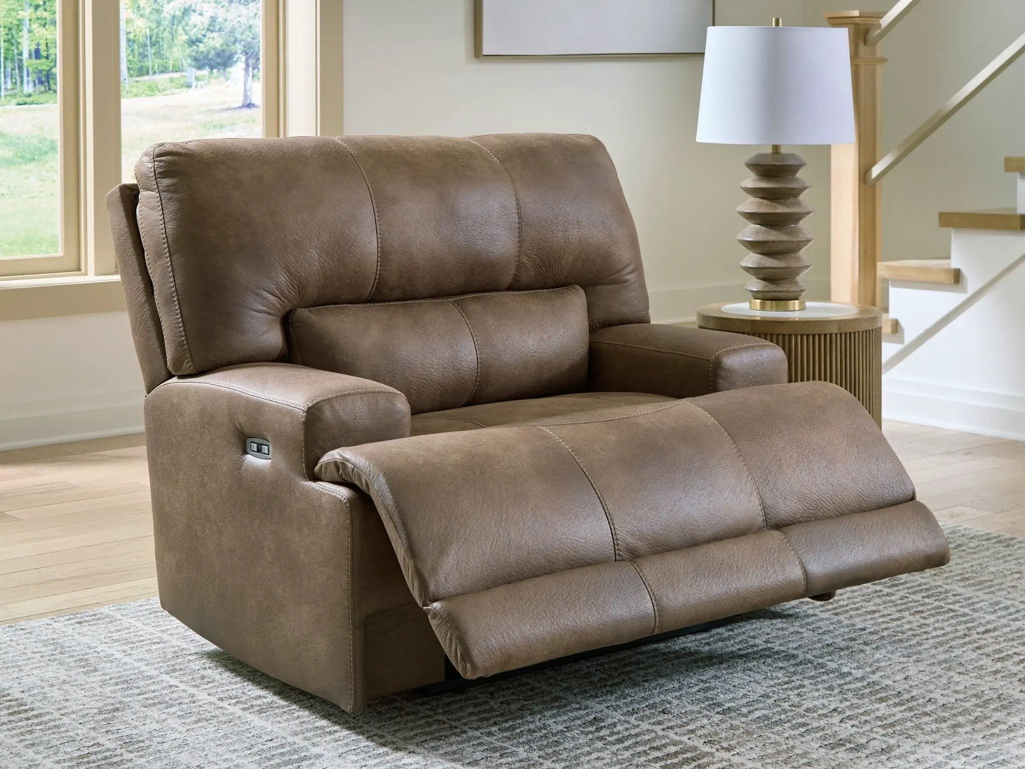 Beckley Place - Power Recliner With Adjustable Headrest - Earth by Unique Piece Furniture