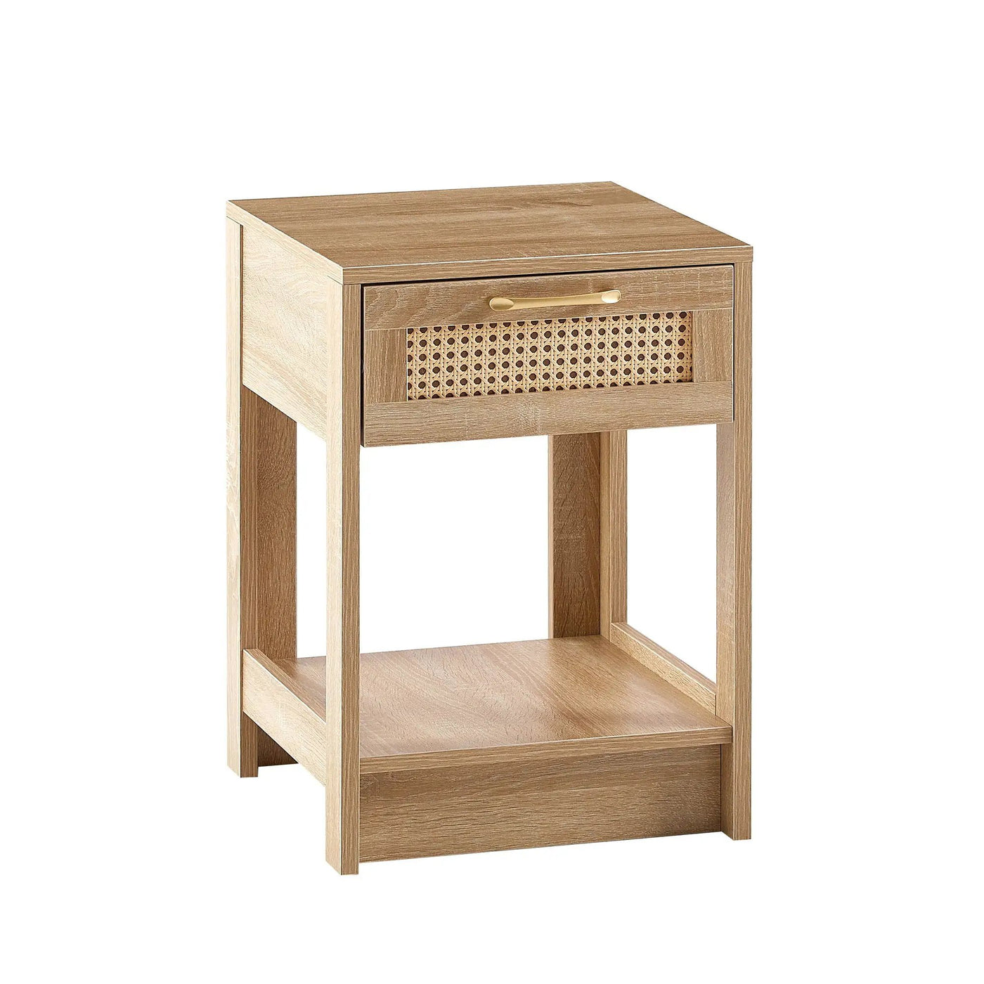 15.75" Rattan End Table With Drawer, Modern Nightstand, Side Table For Living Room, Bedroom by Unique Piece Furniture