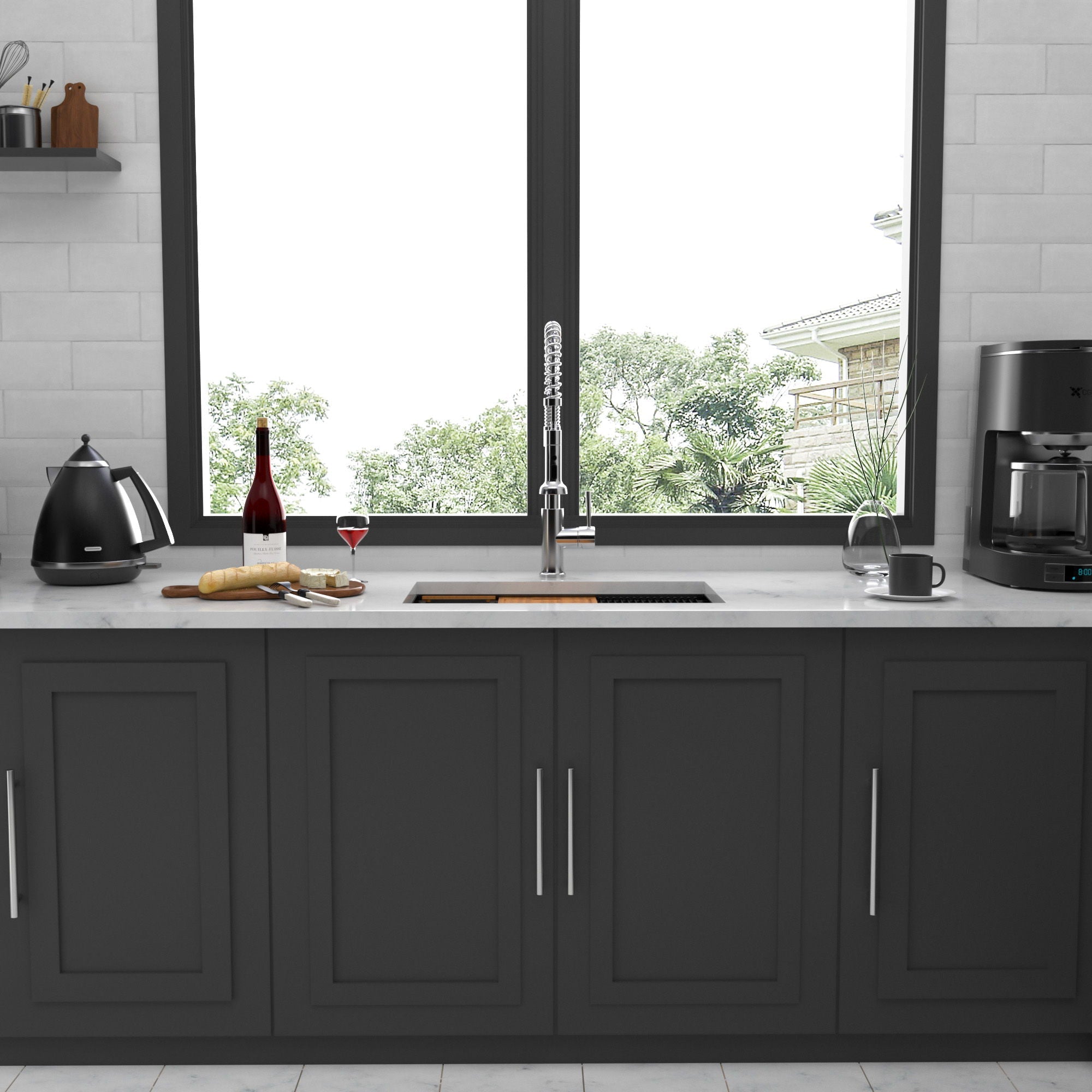 Workstation Kitchen Sink, Single Bowl Undermount by HouseOfZazla