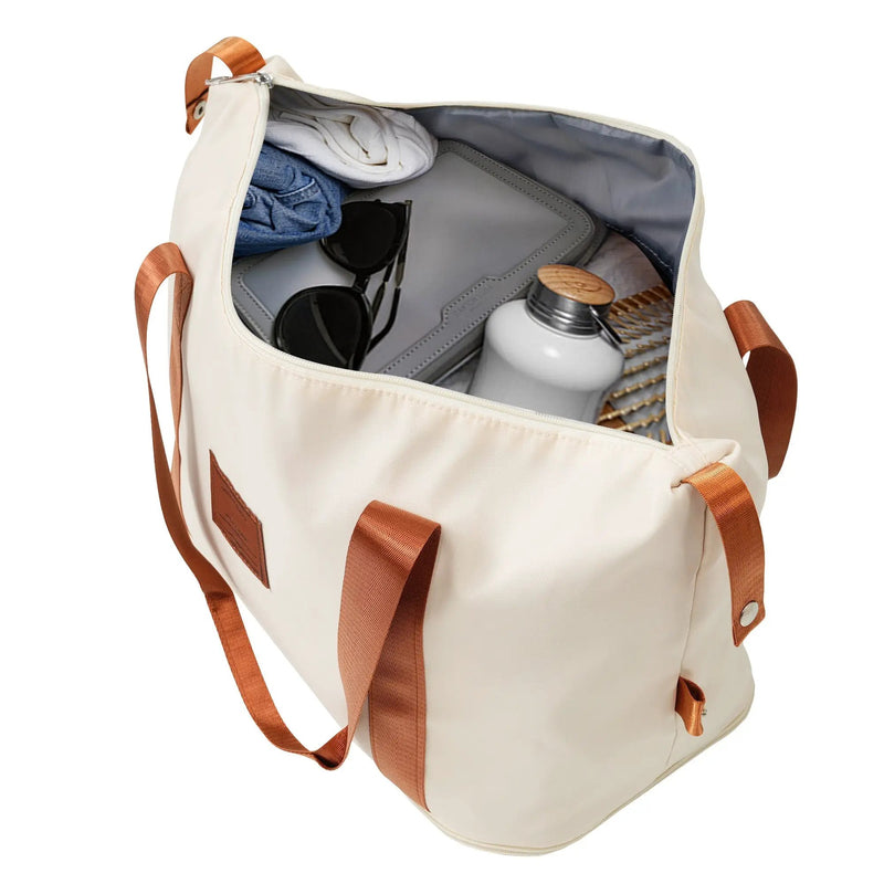 Brown & White 6-Piece Expandable Hardshell Luggage Set by HouseOfZazla
