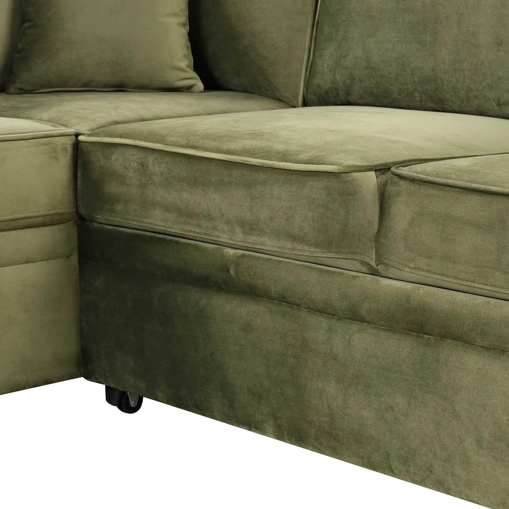Sleeper Sofa Bed, 2 In 1 Pull Out Sofa Bed L Shape Couch With Storage Ottoman For Living Room, Bedroom Couch And Small Apartment by HouseOfZazla