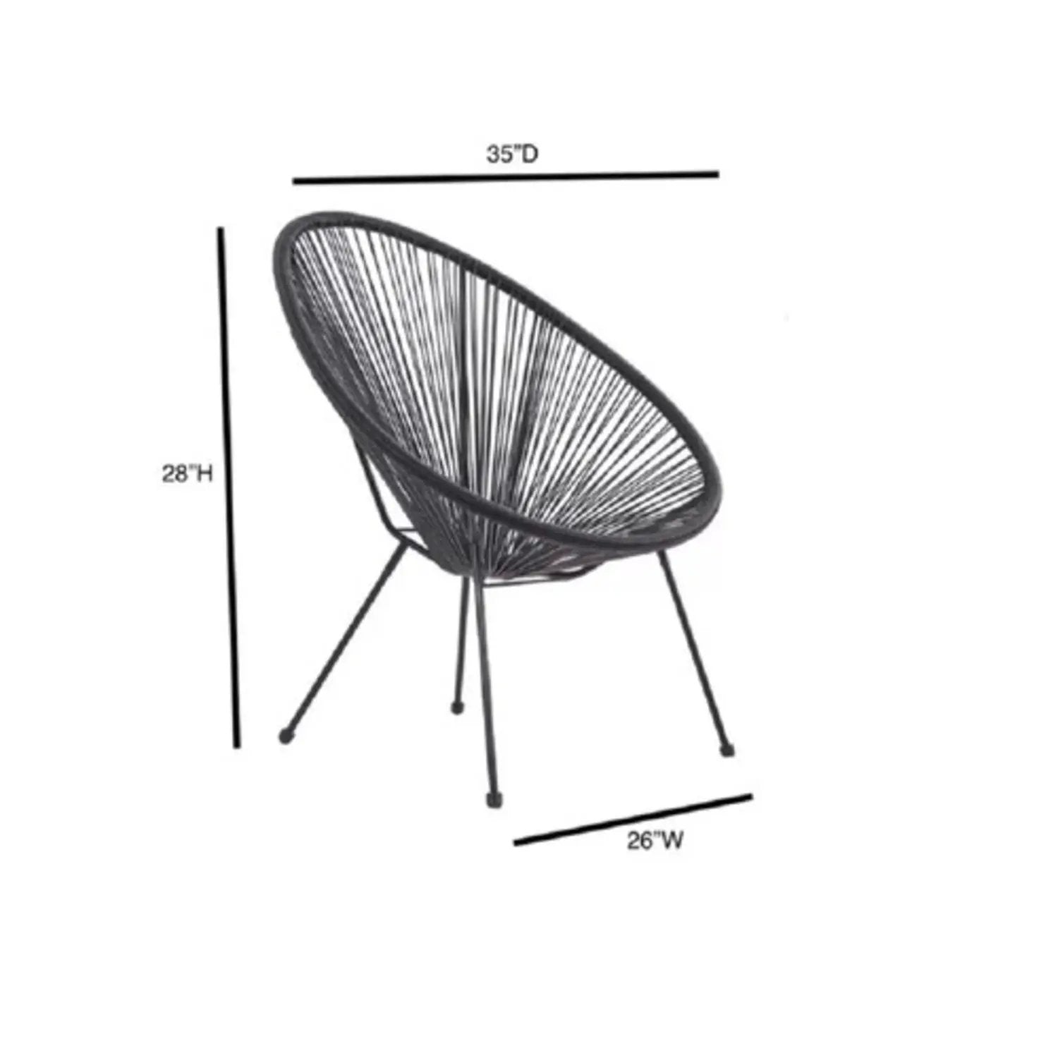 Modern Egg Shaped String Chairs (Set of 2) by HouseOfZazla