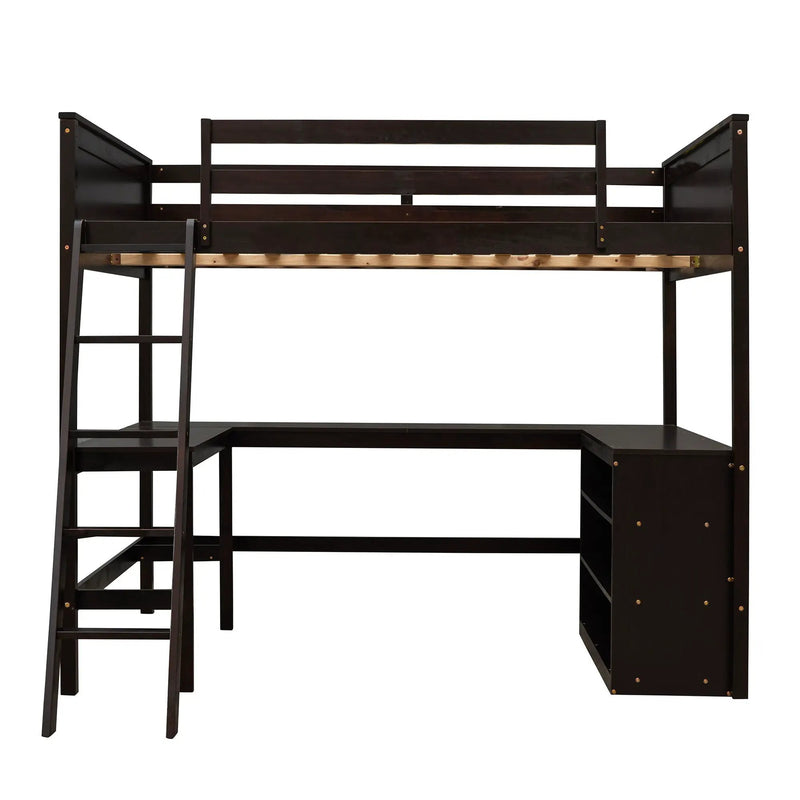 Loft Bed With Shelves With Desk