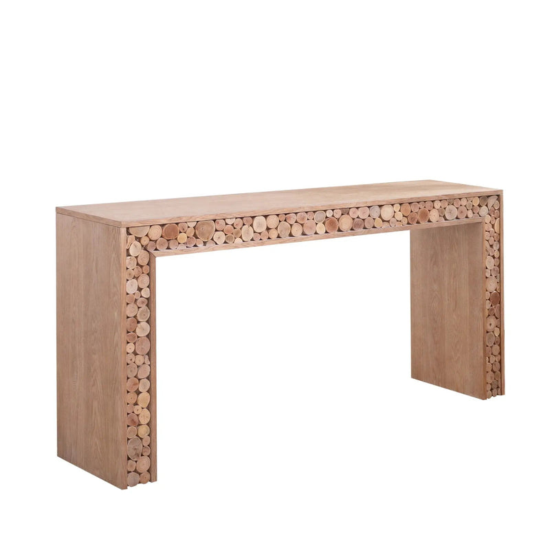 Rustic Wood Console Table With Natural Log Accents, Entryway Table, Narrow Sofa Table, Hallway Accent Table, Modern Farmhouse Style - Natural by HouseOfZazla