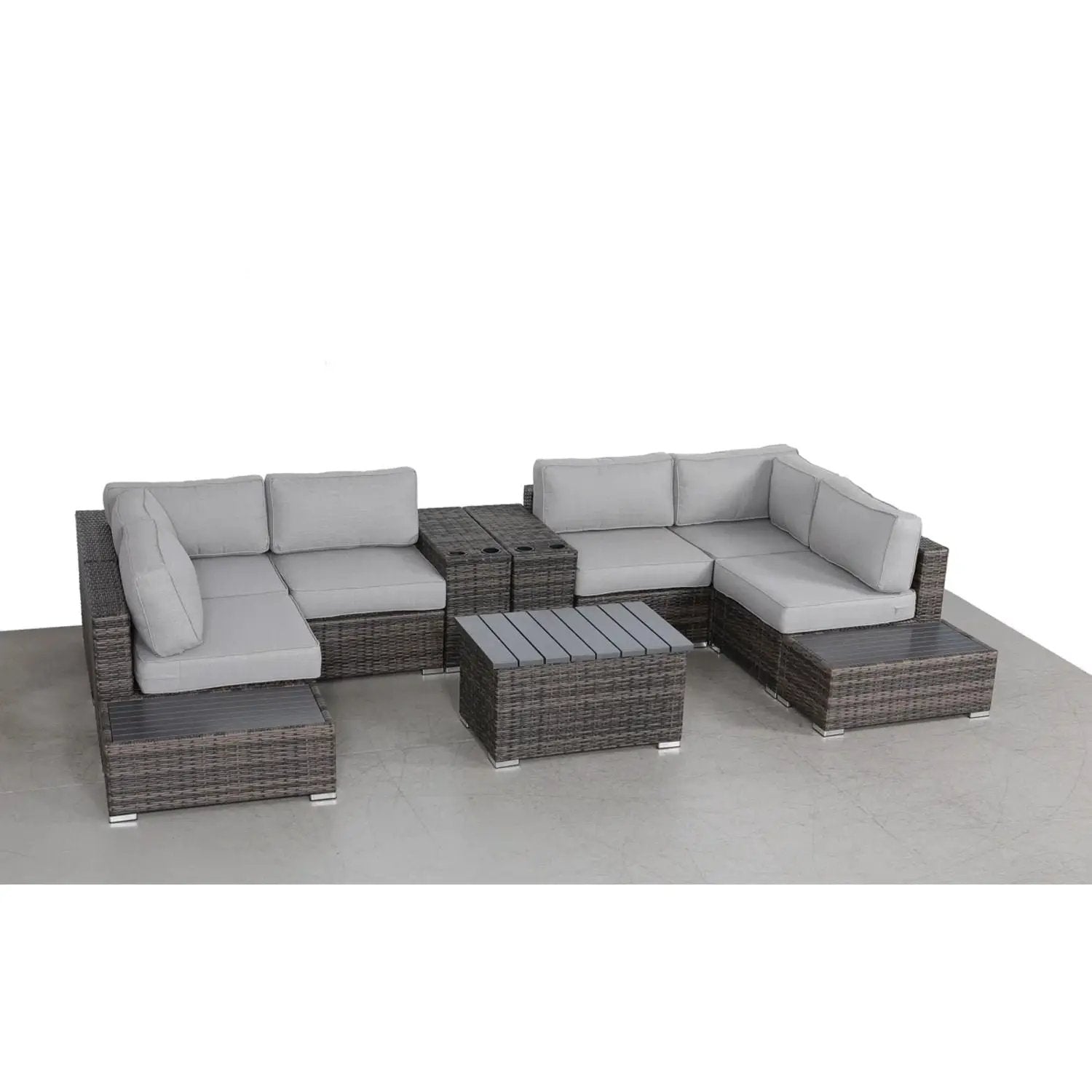 Wicker Sectional Seating Group With Cushions by HouseOfZazla