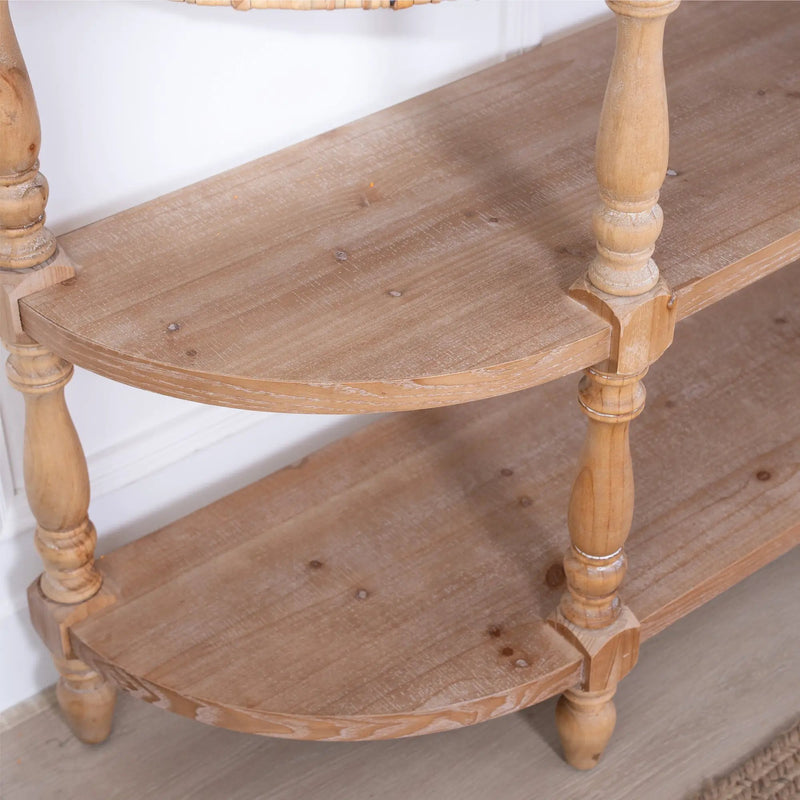 Handcrafted Wood Console Table with Hand-Woven Trim by HouseOfZazla