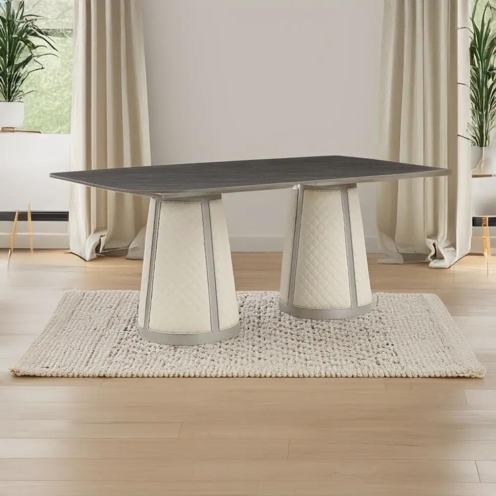 Kasa - Dining Table - Sintered Stone Top & Champagne by Unique Piece Furniture