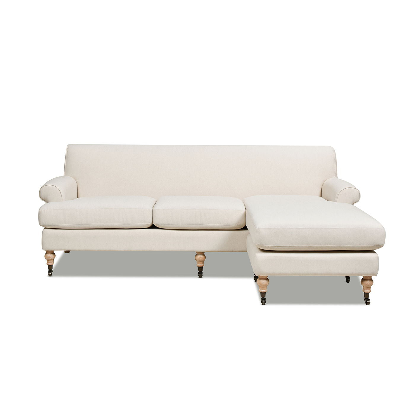 Alana - L-Shape Reversible Sectional Sofa - Light Beige by HouseOfZazla
