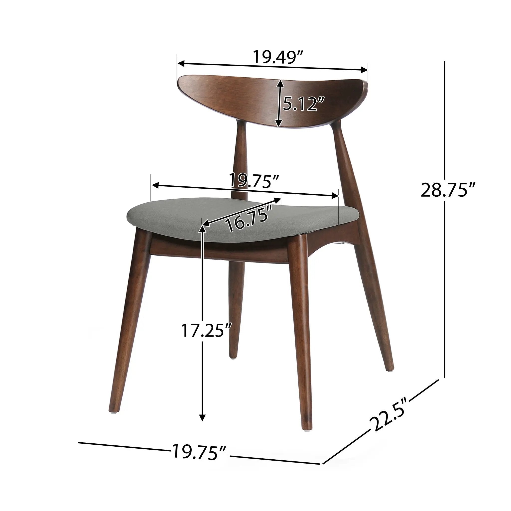 Retro Dining Chairs With Ergonomic Back (Set of 2) by HouseOfZazla