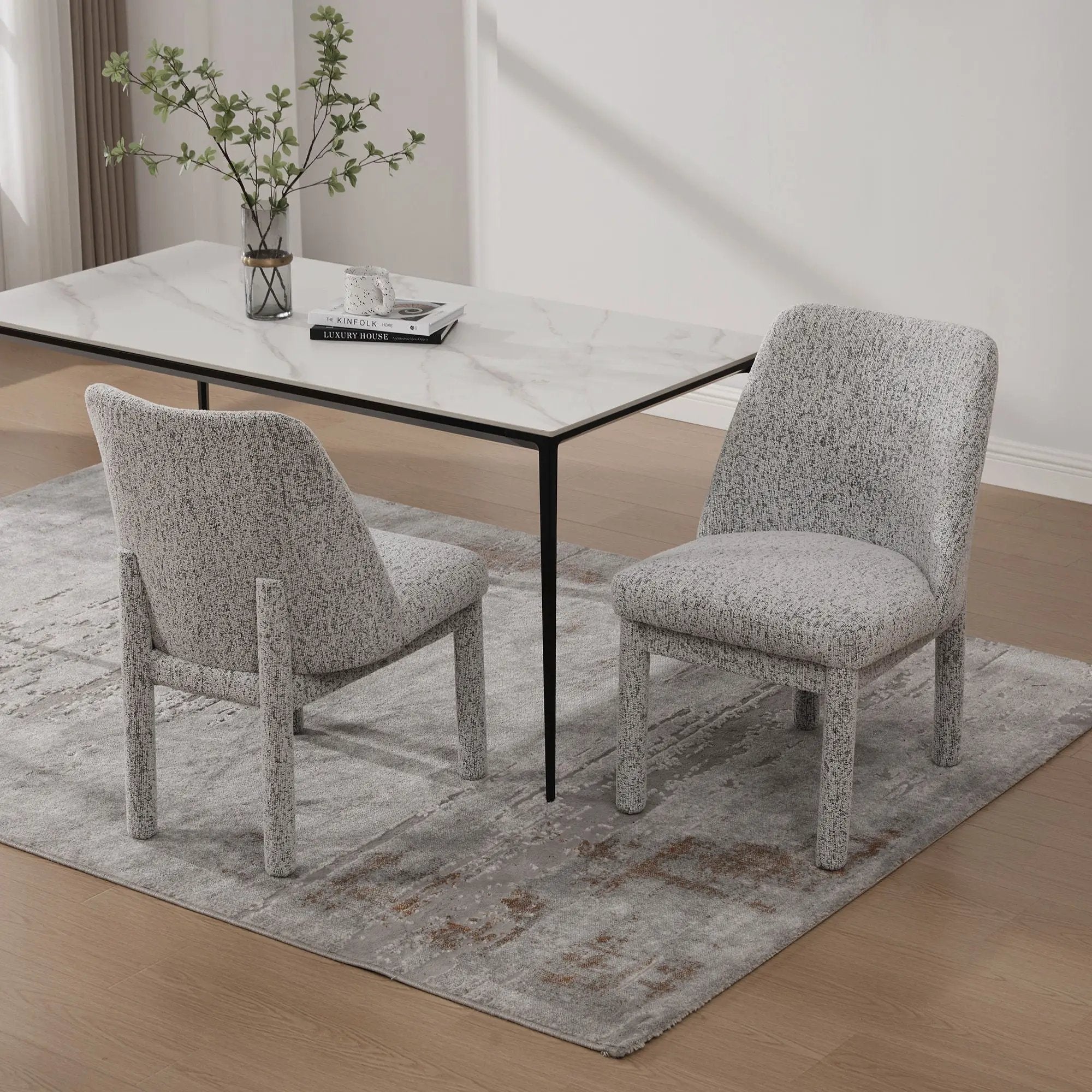 Wide Minimalist Dining Chair