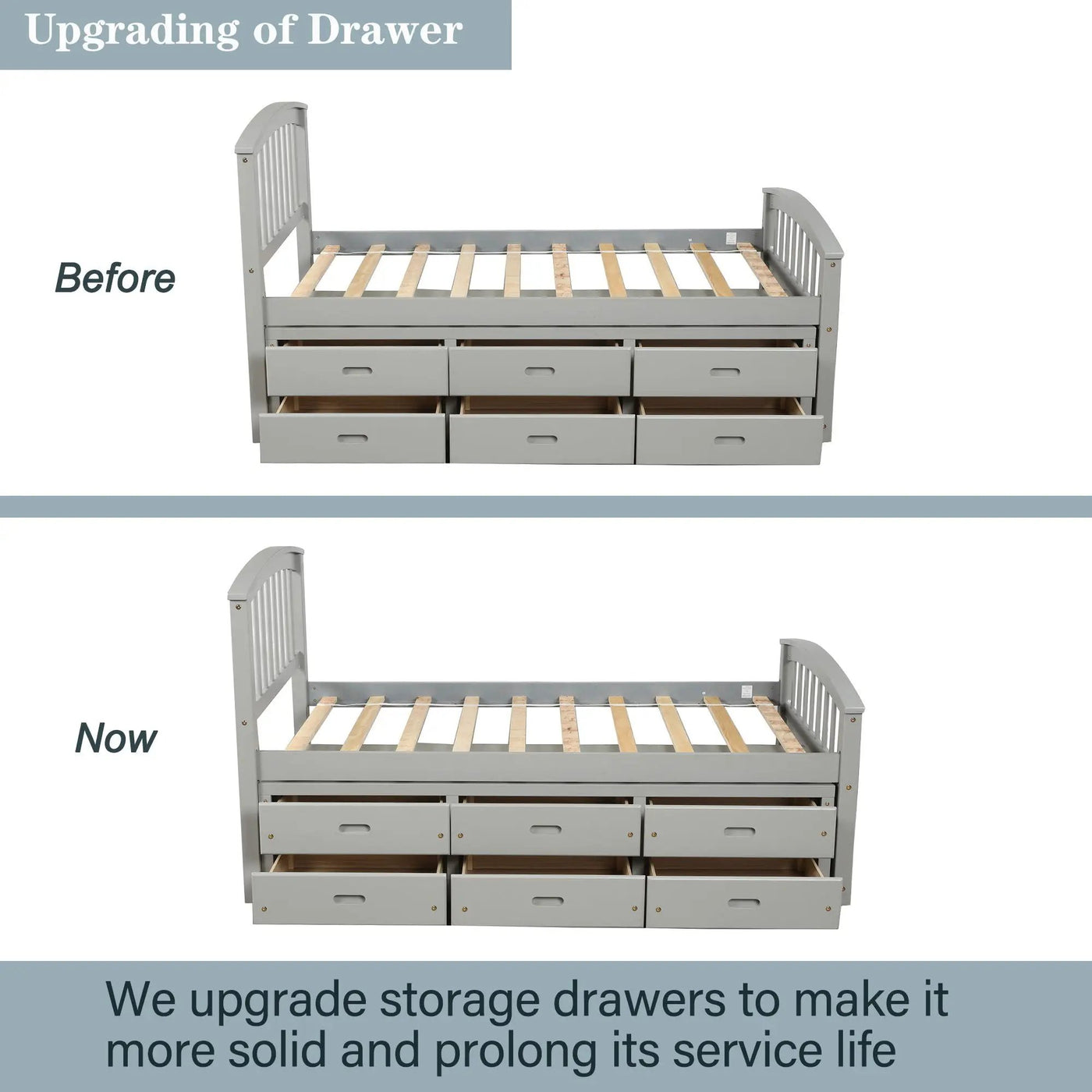 Platform Storage Bed Solid Wood Bed With 6 Drawers by Unique Piece Furniture