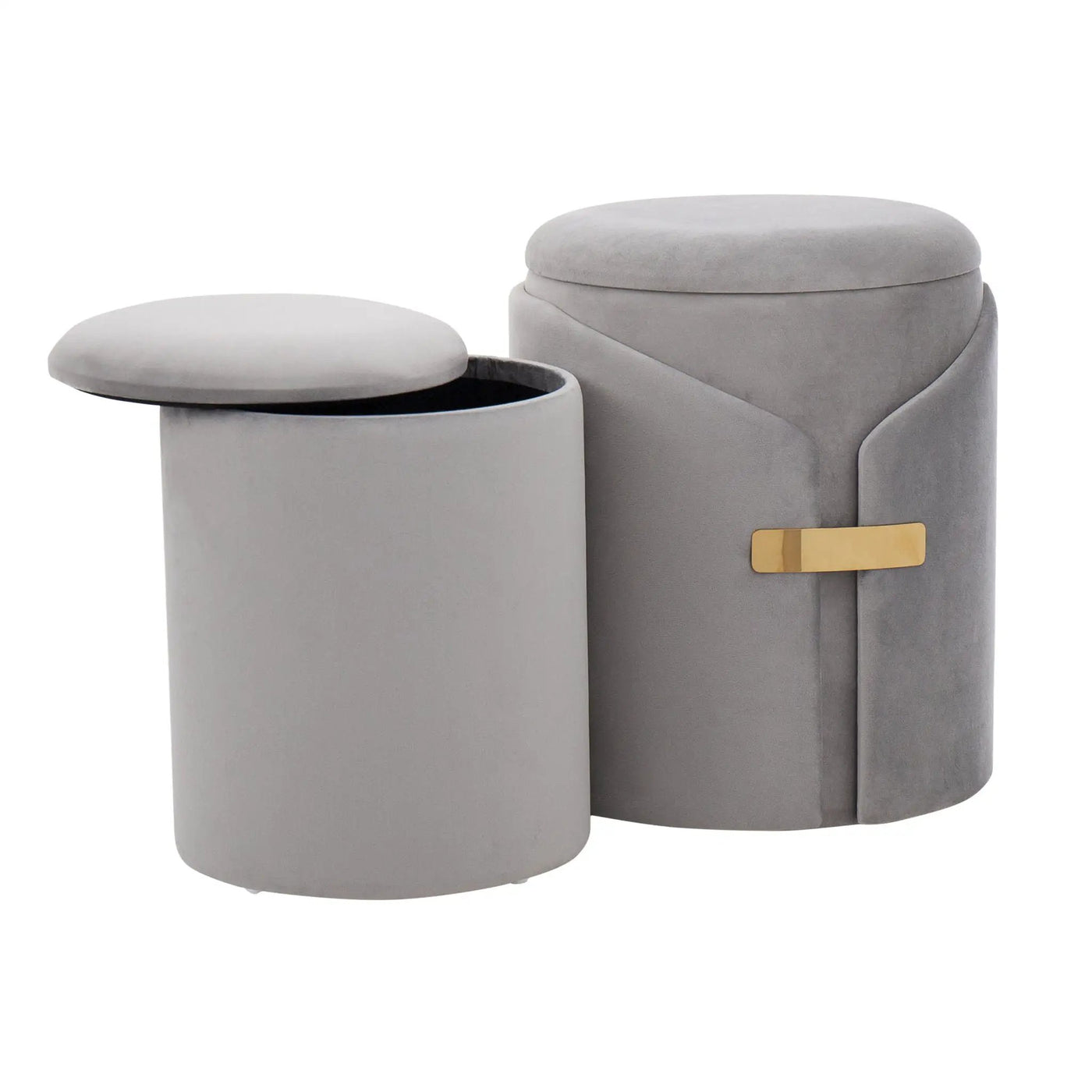 Dahlia - Contemporary / Glam Nesting Ottoman Set by HouseOfZazla