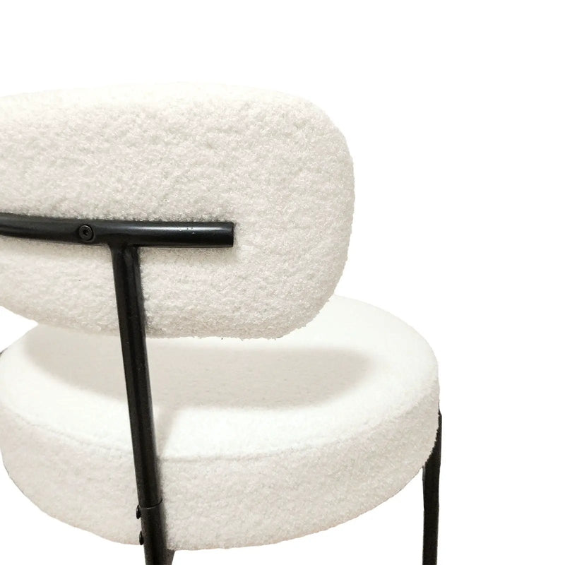 Mid-Century Modern Dining Chair With Curved Backrest