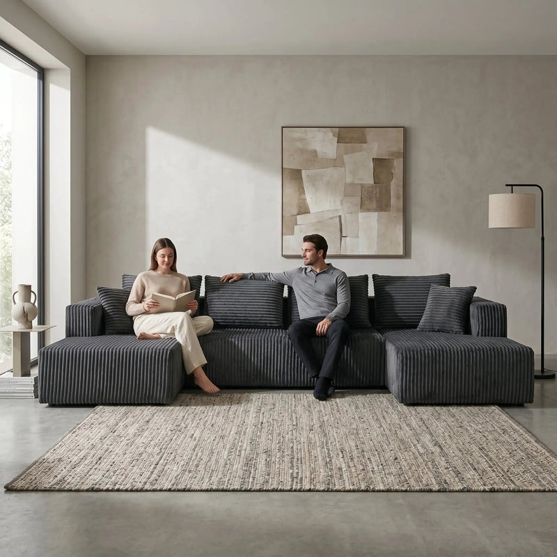 132.1 Inch Modular Sectional Sofa by HouseOfZazla