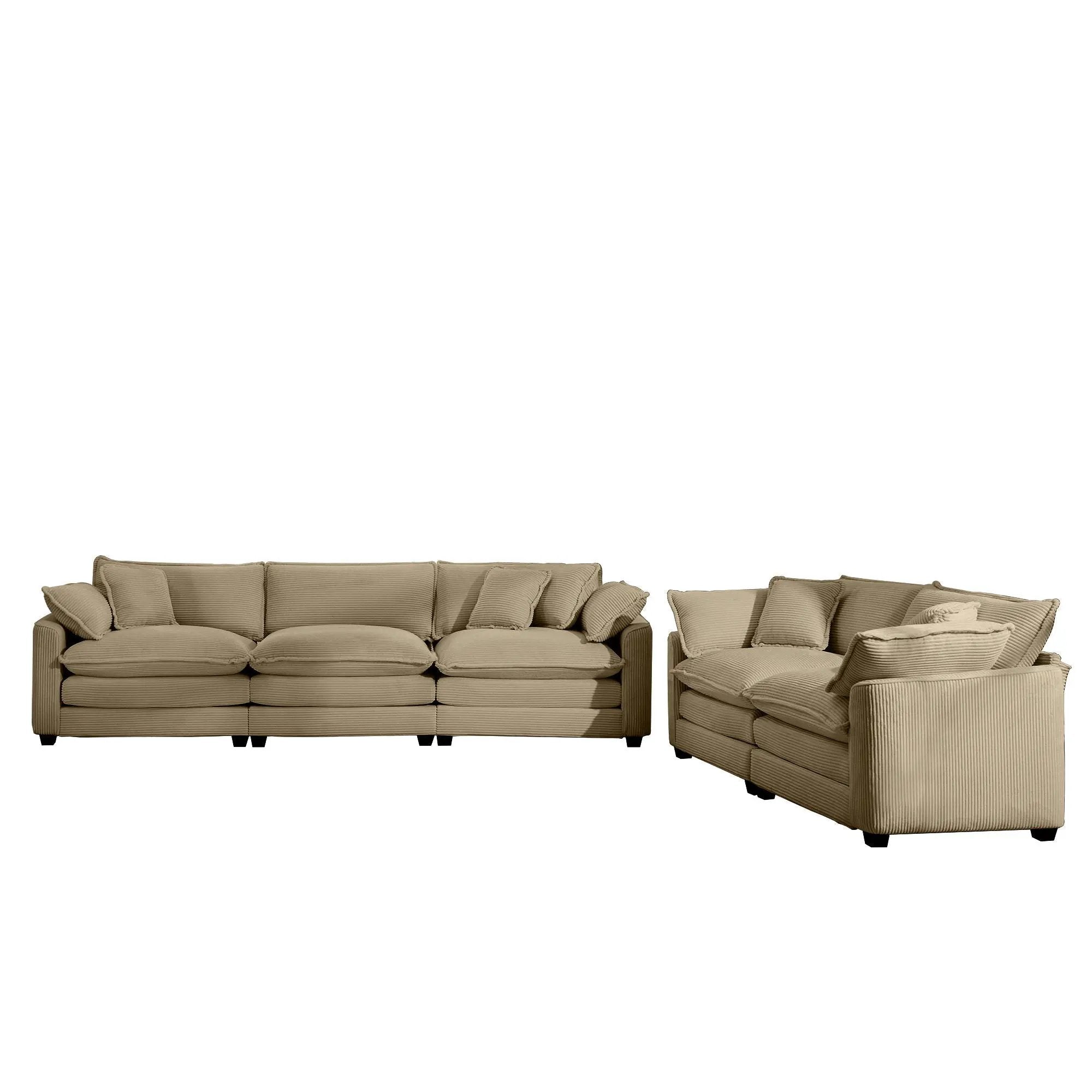 Elegant Oversized Sectional Sofa Set With Deep Seats And Flexible Layout by Unique Piece Furniture