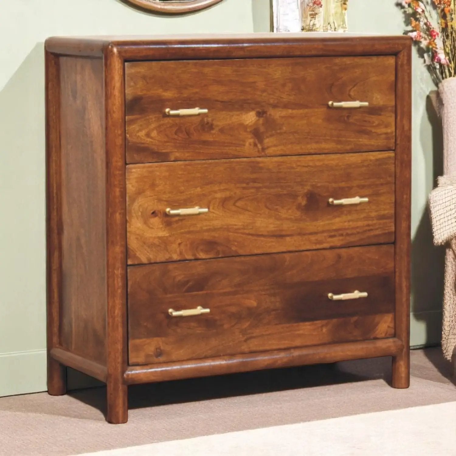 Regency - 3 Drawer Chest - Brown by HouseOfZazla