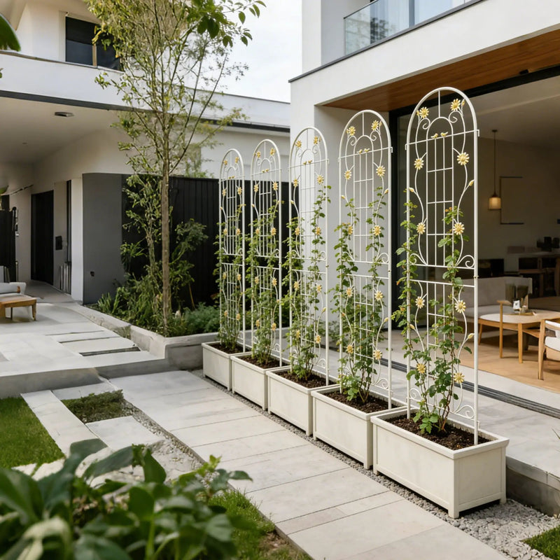 Metal Garden Trellis Rustproof Trellis For Climbing Plant Outdoor Flower Support by HouseOfZazla