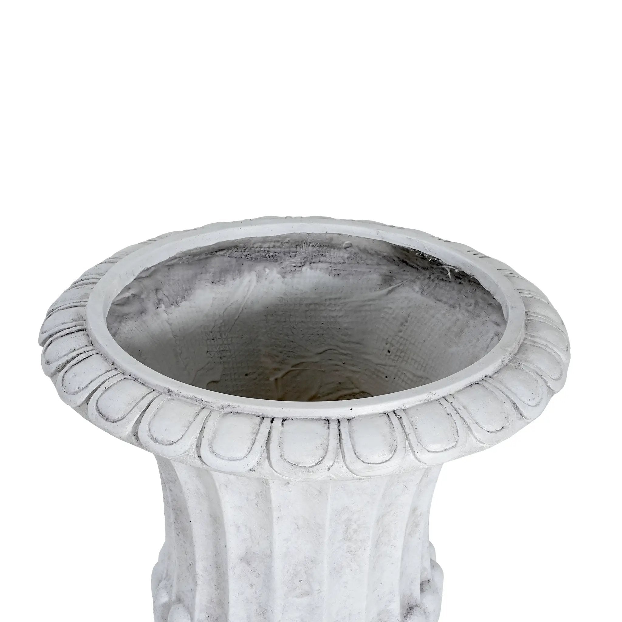 Outdoor Garden Urn Planter, Antique White by HouseOfZazla