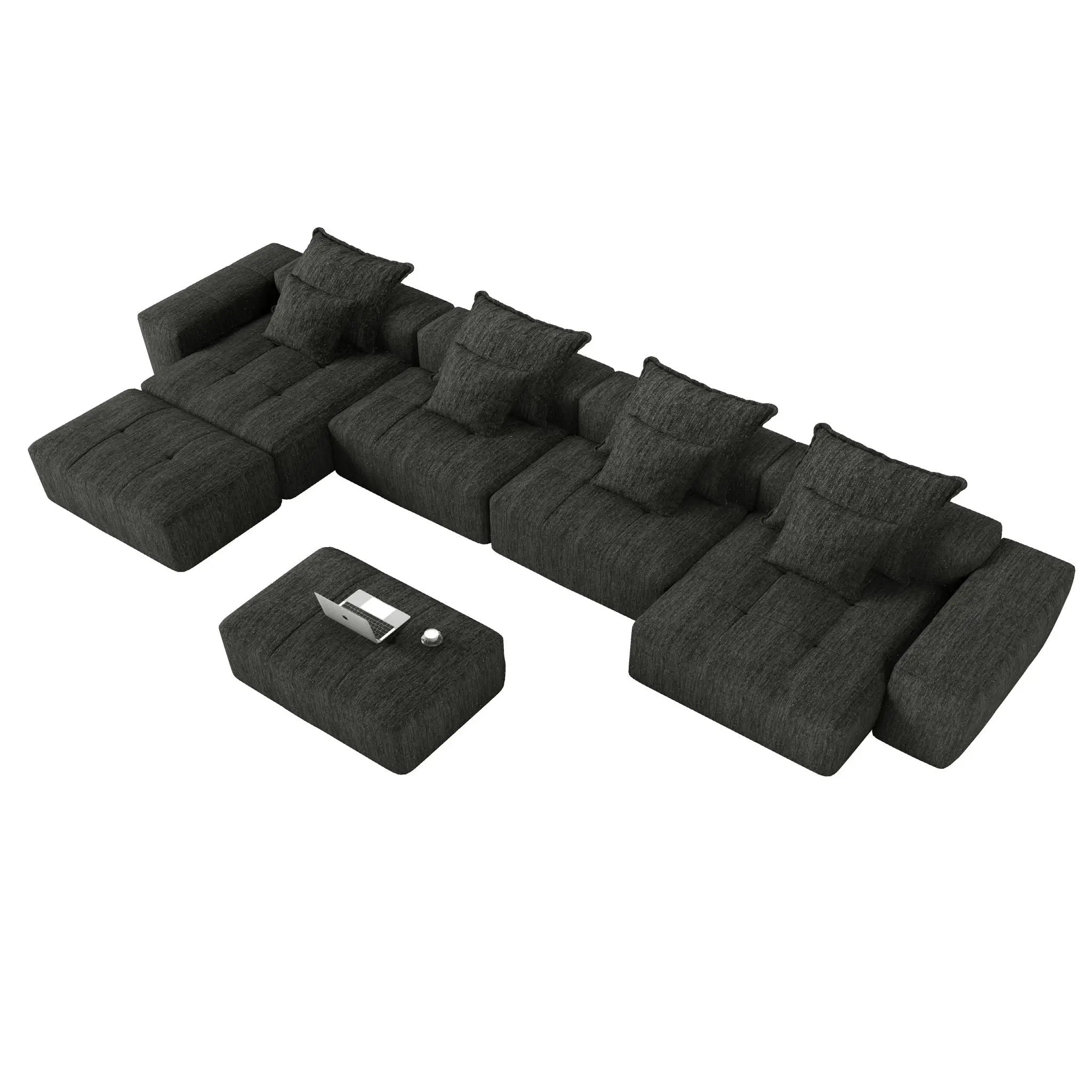 Modern Oversized DIY Combination Modular Sectional Sofa With Pillows by HouseOfZazla