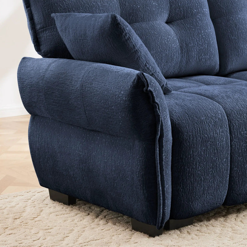 Modern Sofa & Pillows, Textured Cover, High Rebound Cushions by HouseOfZazla
