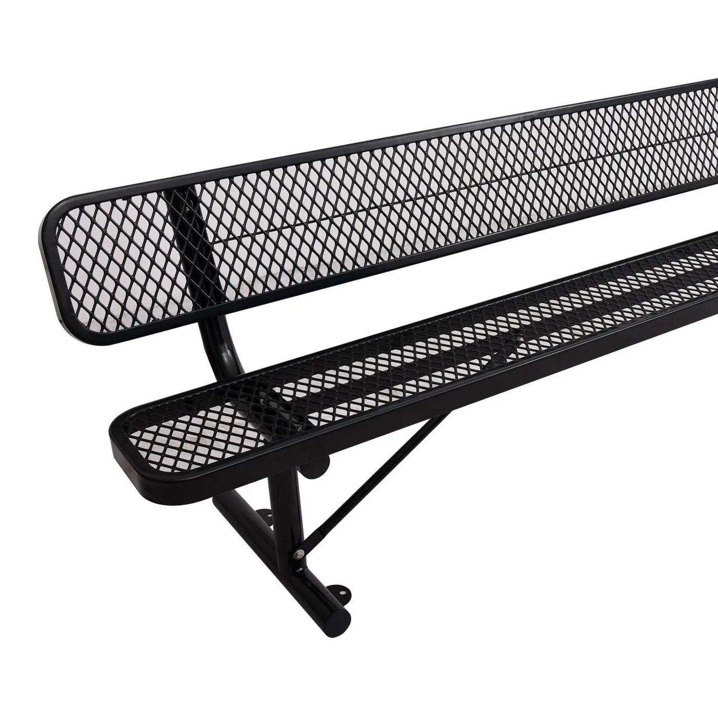 6' Outdoor Steel Bench With Backrest by Unique Piece Furniture
