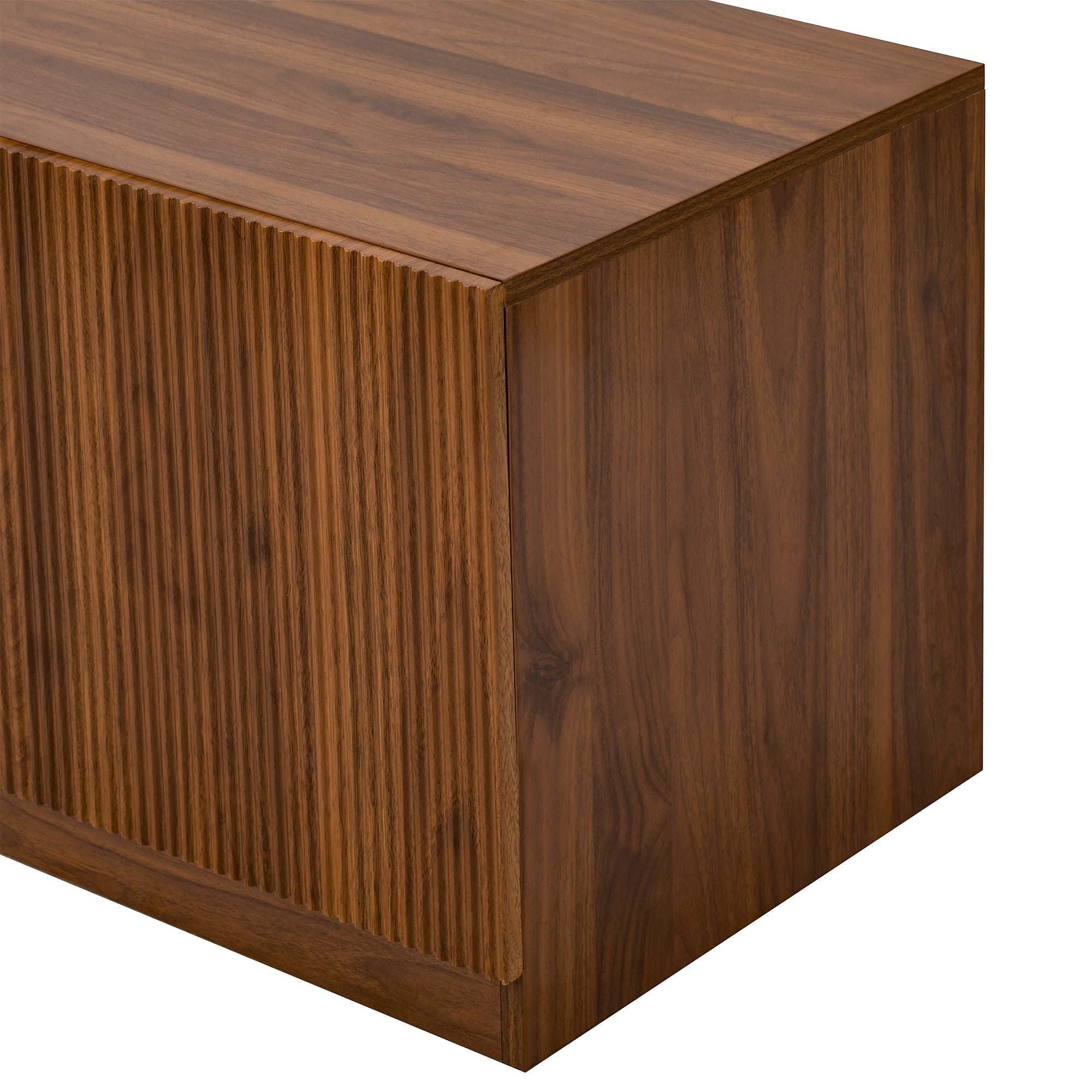 TV Stand, Media Console With Adjustable Shelves - Walnut by HouseOfZazla
