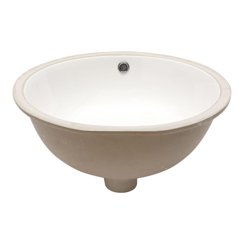 Elegant Ceramic Oval Undermount Bathroom Sink With Overflow by HouseOfZazla