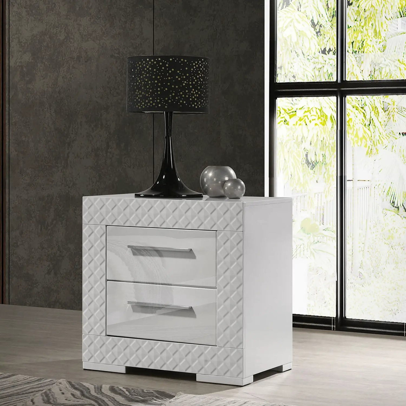 Pierce - 2 Drawer Nightstand, Bedside Table by HouseOfZazla