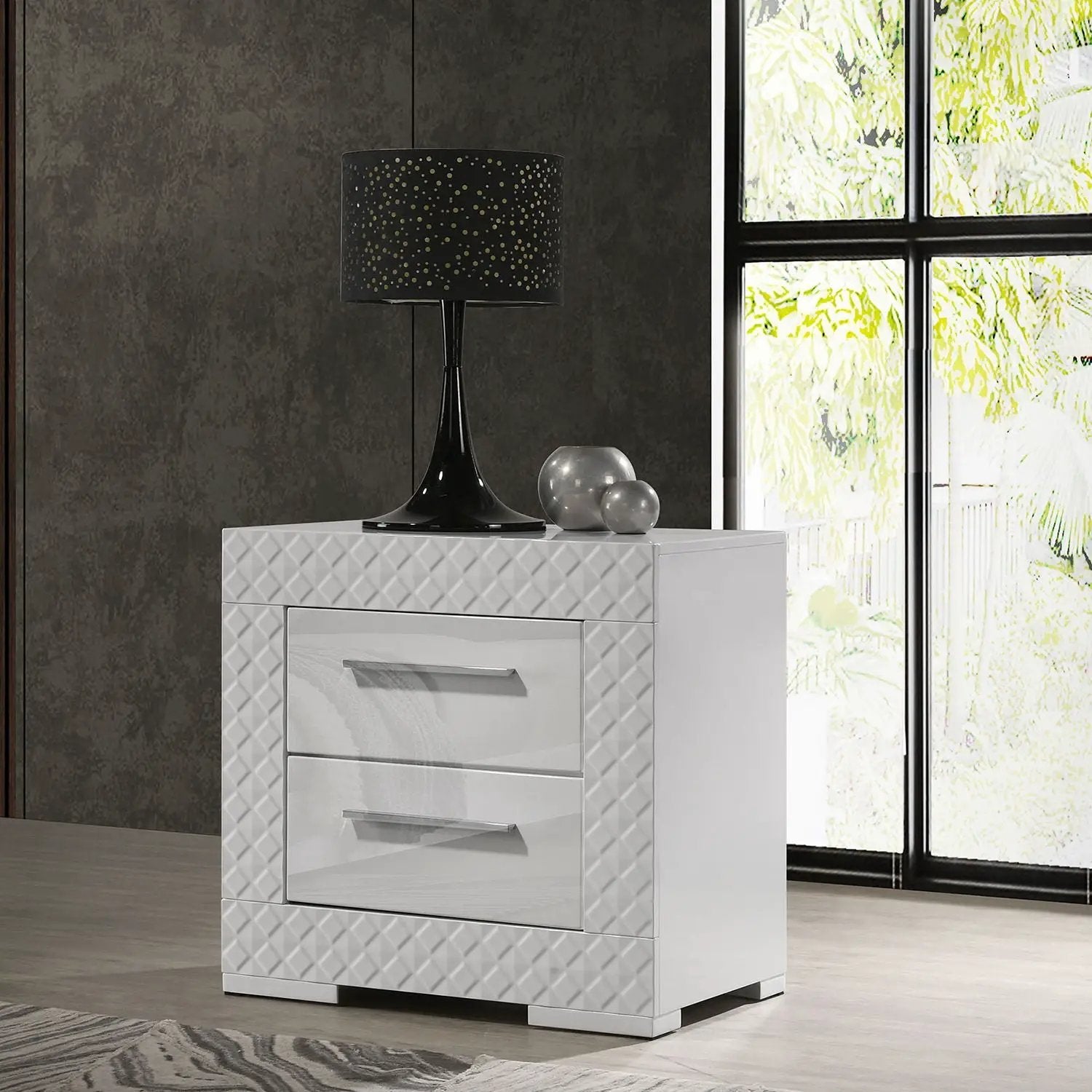 Pierce - 2 Drawer Nightstand, Bedside Table by HouseOfZazla