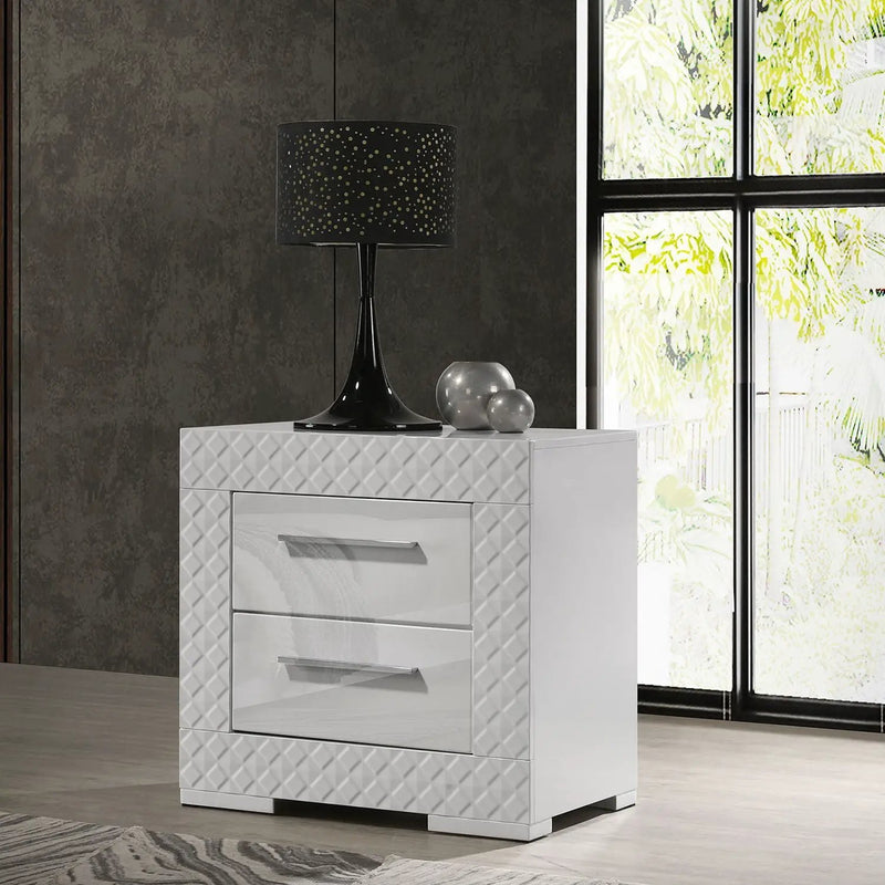 Pierce - 2 Drawer Nightstand, Bedside Table by HouseOfZazla