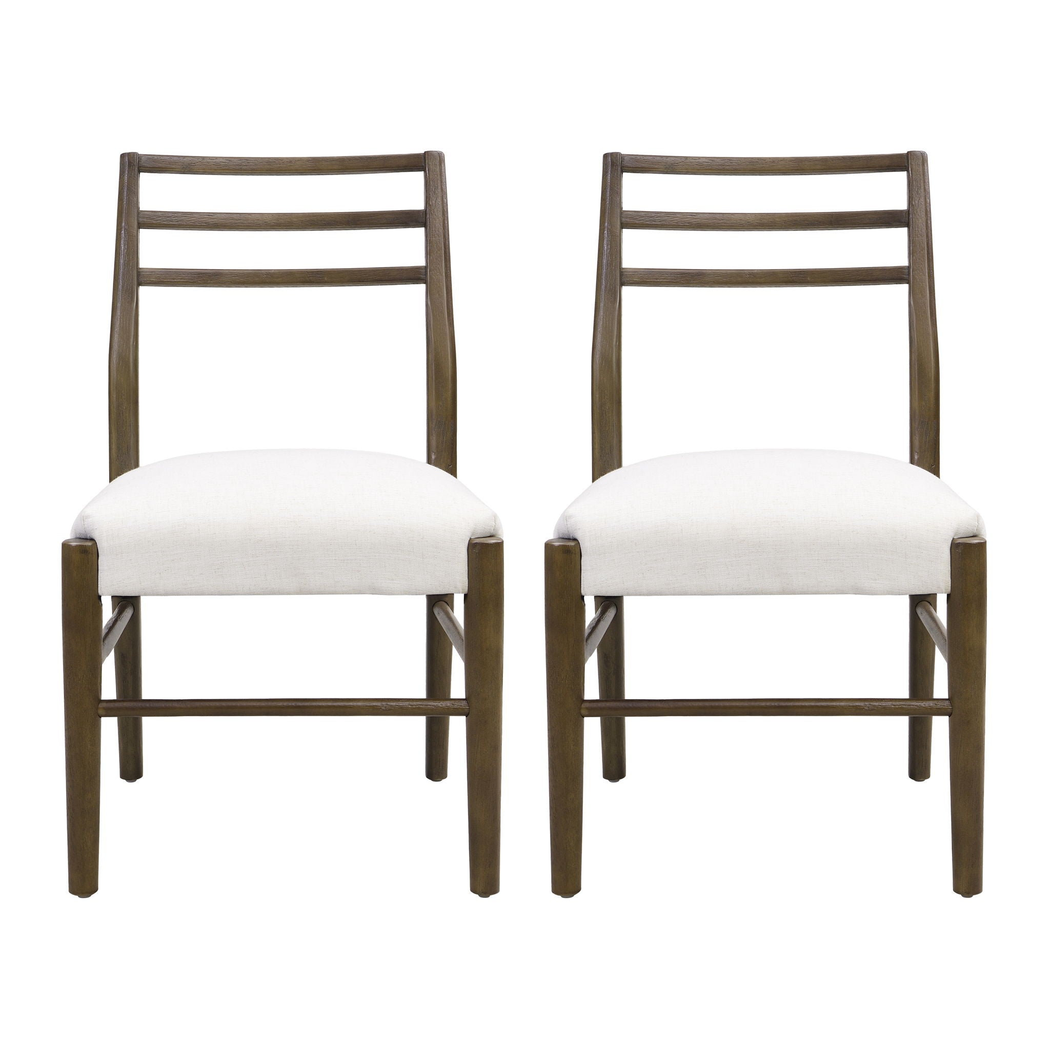 Farmhouse Style Dining Chair Set With Ladder Back Design by HouseOfZazla