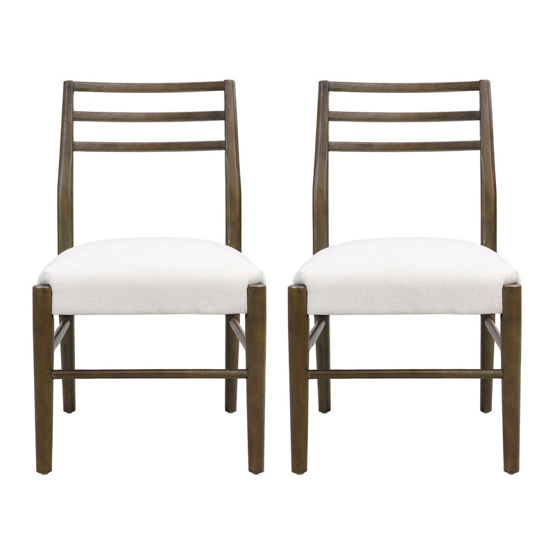 Farmhouse Style Dining Chair Set With Ladder Back Design by HouseOfZazla