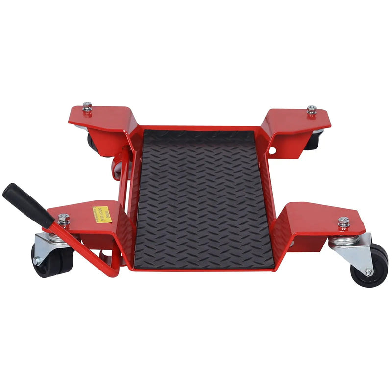 Metal Motorcycle Center Stand Move Dolly For Easy Bike Moving - Red by HouseOfZazla