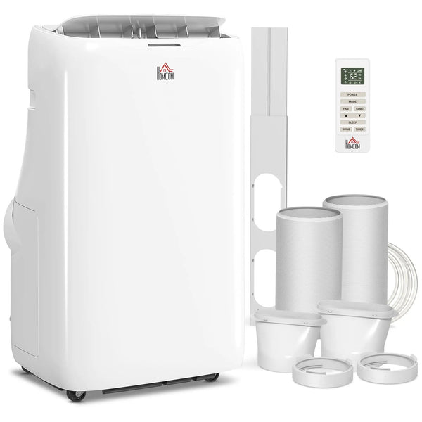 HOMCOM Inverter Air Conditioner, 14000 BTU Dual Hose Portable AC Unit